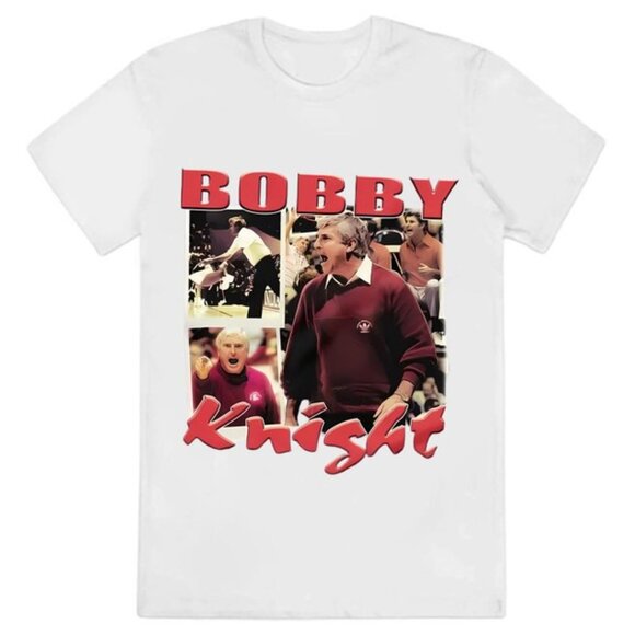 Bobby Knight Indiana Hoosiers Vintage 90s Shirt Basketball Graphic Tee Sports 26 - Picture 1 of 4
